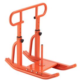Weight Sled, Steel Power Sled, Fitness Training Sleds for Athletic Exercise Speed Improvement, Workout Equipment with Adjustable Height Handle