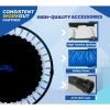 40"/48" Mini Trampoline with Adjustable Handbar – Round Foldable Rebounder Fitness Trampoline for Kids & Adults