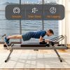 Extra Large Pilates Reformer - Multi-functional Home Fitness Equipment, 395lbs Capacity, with Dynamic Resistance Cords and Aerobic Rebounder