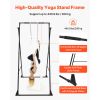 Yoga Stand Frame, Max 440.9 lbs Load Swing Stand, Triangular Structure Aerial Rig, Aerial Silk Stands with EVA Foam & 6.6-yard Yoga Hammock
