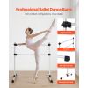 Ballet Barre, 4 Ft Aluminum Double Barre Bar for Home, Freestanding Portable Ballet Stretching Dance Bars