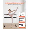 Ballet Barre, 4 Ft Double Barre Bar for Home, Freestanding Portable Ballet Stretching Dance Bars