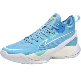 New couple basketball shoes men's sports shoes women's breathable cushioning non-slip wear-resistant gym training sports shoes (Color: Blue, size: 37)