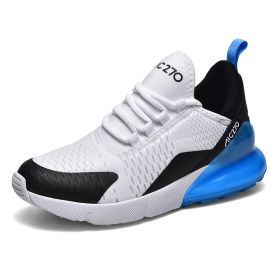 Men's and women's fashion trends all match sports shoes Fashion shoes casual breathable casual shoes men's fashion shoes (Color: White blue, size: 42)