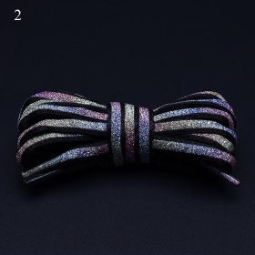120/140/160cm Holographic Reflective Shoelace Rope Women Men Glowing In Dark Shoe Laces For Sneakers Sport Shoes Rope Bootlaces (Color: A2, Length: 160cm)