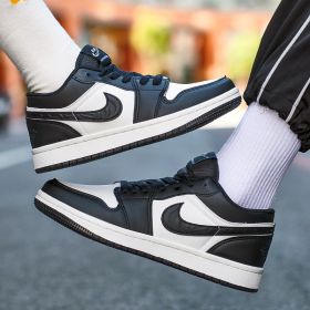 New Air Force AJ1 green apple couple shoes men's sports basketball shoes fashion trend match men's and women's casual sports shoes 36-45 (Color: Black White, size: 39)