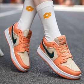 New Air Force AJ1 green apple couple shoes men's sports basketball shoes fashion trend match men's and women's casual sports shoes 36-45 (Color: Sakura Pink, size: 38)
