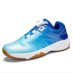 New seamless cutting process breathable shock absorption wear-resistant non-slip children's tennis badminton shoes Sports tennis shoes 30-41 (Color: Blue, size: 37)