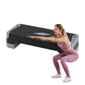 Fitness Training Equipment Aerobic Step Platform Set (Type: Fitness Supplies, Color: Gray & Black)