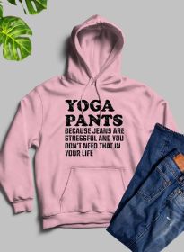 Yoga Pants Hoodie (Color: Pink, size: large)