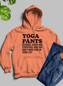 Yoga Pants Hoodie (Color: Heather Prism Peach, size: XXX-Large)