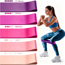 Trainings-WiderstandsbÃ¤nder (Schlaufen-Set) â€“ Fitness, Yoga, Po- und Beintraining (Color: Pink)